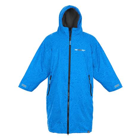 Two Bare Feet Weatherproof Classic Print Changing Robe - Blue / Charcoal £79.99